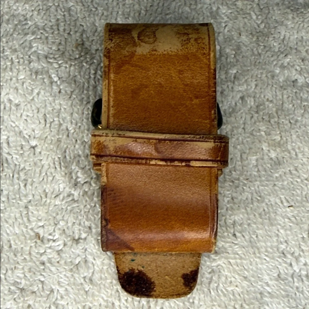 Vintage Louis Vuitton Mini Luggage Tag and Poignier in Vachetta Leather (13Q)
